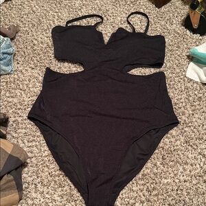 American Eagle Outfitters Black One Piece Swimsuit
